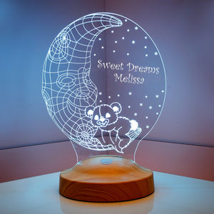 Personalized Night Light with Moon, Moon Nursery Decor, Gift for Kids by Drn Gift Store