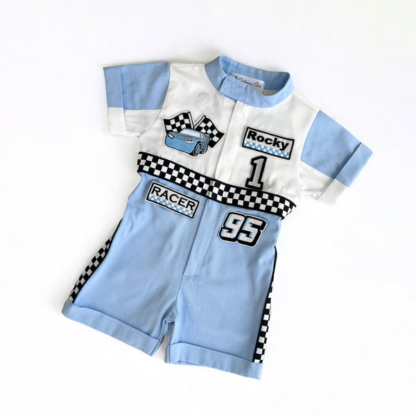 Costumes Club Handmade Race Car Driver Costume for Toddlers - Halloween Costume, Cars Boys Racing Outfit, Toddler Racer Suit by Costumes Club
