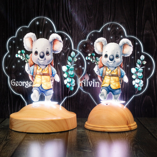 KOALA Night Light Personalized, Lovely Koala Gift for Baby With Name by Drn Gift Store