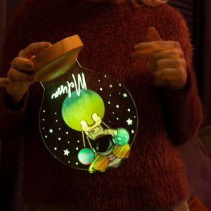 Personalized Astronaut Night Lamp, Space Theme Nursery Decor by Drn Gift Store