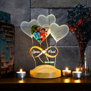 Engraved 3D Photo Night Light, Personalized Couple Gift, Custom Night Light by Drn Gift Store
