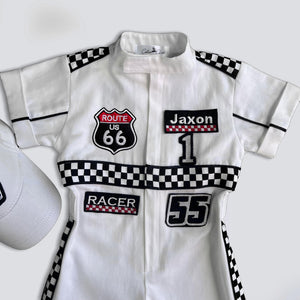 Costumes Club Handmade Race Car Driver Costume for Toddlers - Halloween Costume, Cars Boys Racing Outfit, Toddler Racer Suit by Costumes Club