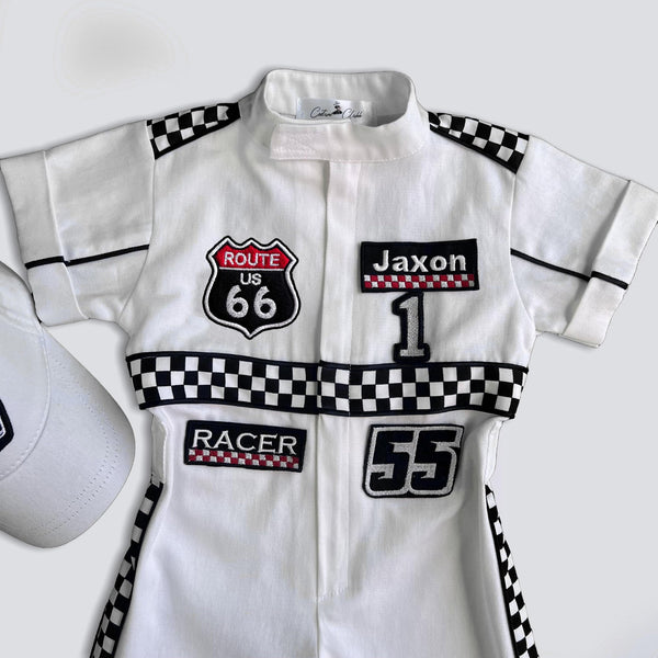 Costumes Club Handmade Race Car Driver Costume for Toddlers - Halloween Costume, Cars Boys Racing Outfit, Toddler Racer Suit by Costumes Club