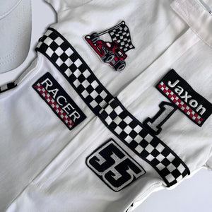 Costumes Club Handmade Race Car Driver Costume for Toddlers - Halloween Costume, Cars Boys Racing Outfit, Toddler Racer Suit by Costumes Club