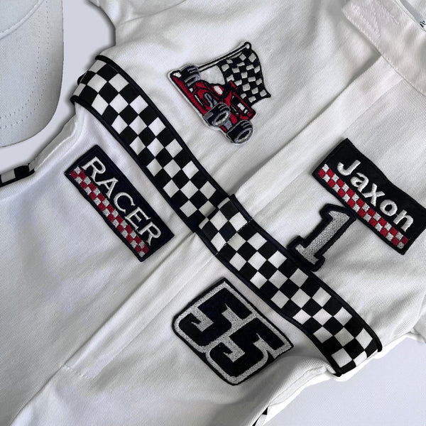 Costumes Club Handmade Race Car Driver Costume for Toddlers - Halloween Costume, Cars Boys Racing Outfit, Toddler Racer Suit by Costumes Club