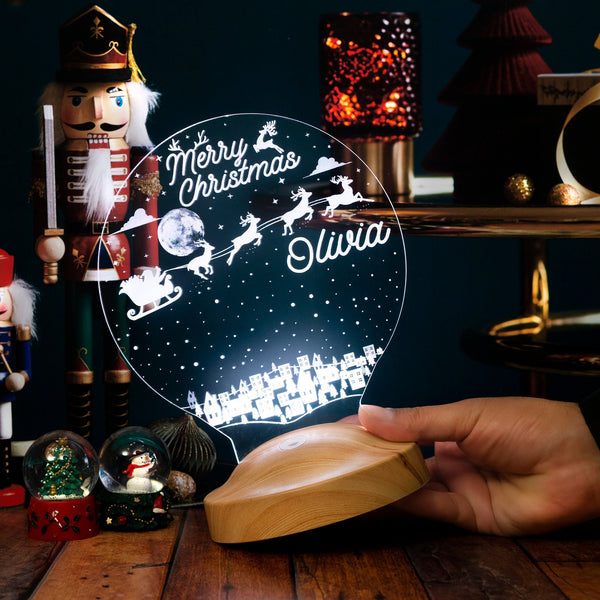 Personalized Santa Sleigh Night Light by Drn Gift Store