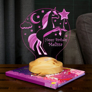 Unicorn Custom Night Light, Led Lamp, Personalized Kids' Bedroom Decor by Drn Gift Store