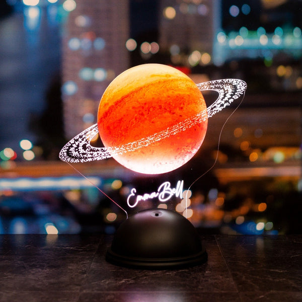 Personalized Saturn Planet Lamp, Saturn Planet Led Lamp by Drn Gift Store
