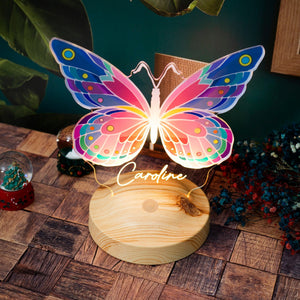 Personalized Night Light with Butterfly, Butterfly Gifts, Nursery Decor by Drn Gift Store