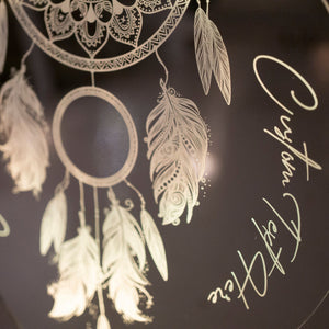 Personalized Dreamcatcher Night Light, LED Bedside Lamp, Chakra Decor by Drn Gift Store