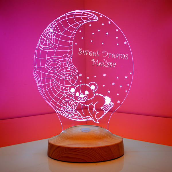 Personalized Night Light with Moon, Moon Nursery Decor, Gift for Kids by Drn Gift Store