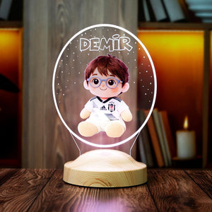 Custom Plush Portrait LED Lamp, AI Photo Gift, Personalized Kids Night Light by Drn Gift Store