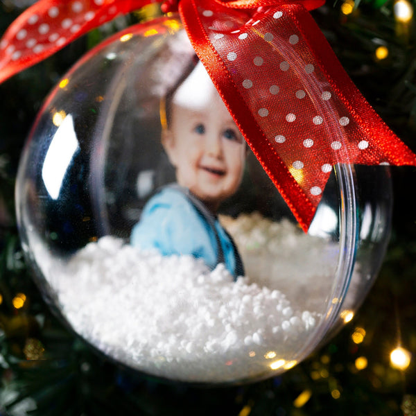 Custom Photo Christmas Ball Ornament by Drn Gift Store