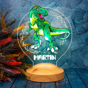Personalized Dinosaur LED Sign, Gifts for kids, T-Rex Night light for kid by Drn Gift Store