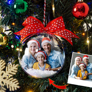 Baby's First Christmas Ball with Photo, Personalized Christmas Ornament by Drn Gift Store