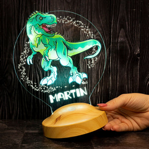 Personalized Dinosaur LED Sign, Gifts for kids, T-Rex Night light for kid by Drn Gift Store