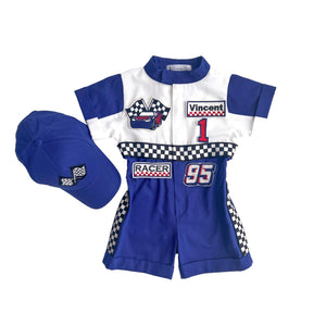 Costumes Club Handmade Race Car Driver Costume for Toddlers - Halloween Costume, Cars Boys Racing Outfit, Toddler Racer Suit by Costumes Club