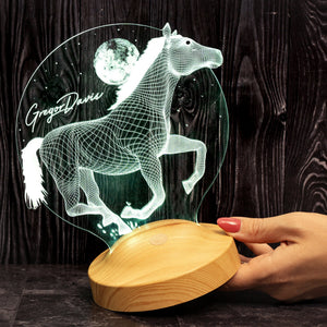 Horse 3D LED Lamp, Gift for Horse Lovers, Horse Art, Horseman Gifts by Drn Gift Store
