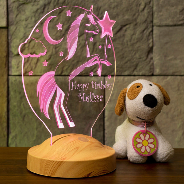Unicorn Custom Night Light, Led Lamp, Personalized Kids' Bedroom Decor by Drn Gift Store