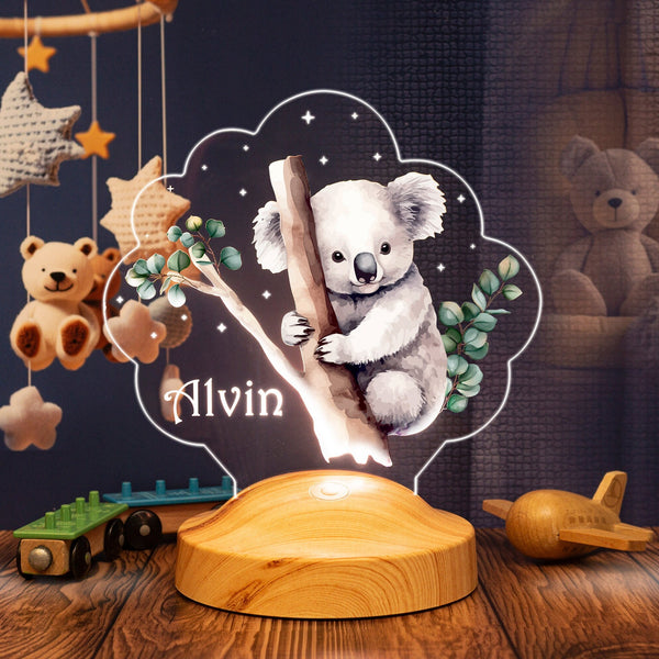 KOALA Night Light Personalized, Lovely Koala Gift for Baby With Name by Drn Gift Store
