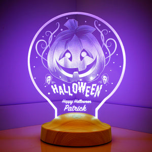 Halloween Pumpkin LED Night Lamp, Personalized Gifts, Halloween Decor by Drn Gift Store