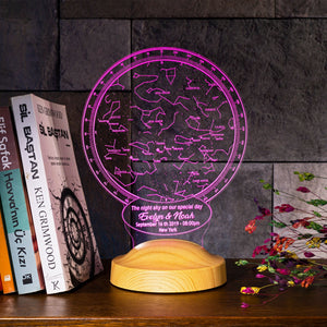 Custom Constellation Star Map Night Light, Personalized Anniversary Gift by Drn Gift Store