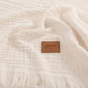 Cloud Muslin Baby Blanket, 35x43 in by LaFiny