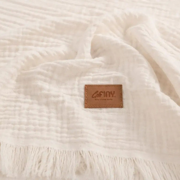 Cloud Muslin Baby Blanket, 35x43 in by LaFiny