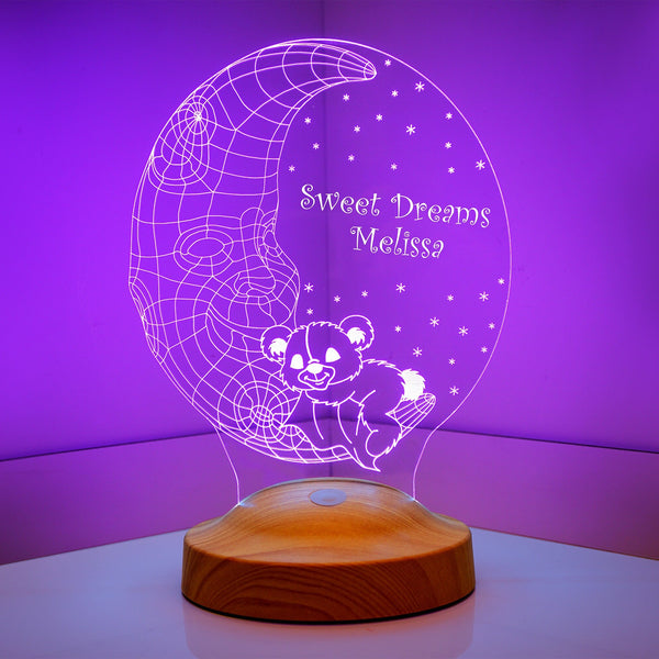 Personalized Night Light with Moon, Moon Nursery Decor, Gift for Kids by Drn Gift Store