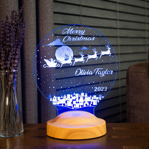 Personalized Santa Sleigh Night Light by Drn Gift Store