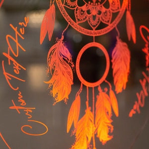 Personalized Dreamcatcher Night Light, LED Bedside Lamp, Chakra Decor by Drn Gift Store