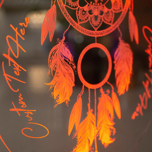 Personalized Dreamcatcher Night Light, LED Bedside Lamp, Chakra Decor by Drn Gift Store