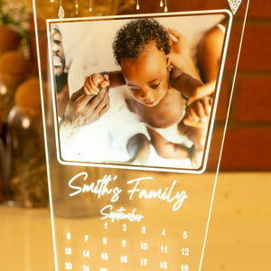 Personalized Photo Calendar Night Light, Newborn Gift by Drn Gift Store