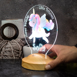 Unicorn Custom Night Light, Cute Unicorn Gift for Little Girl by Drn Gift Store