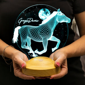 Horse 3D LED Lamp, Gift for Horse Lovers, Horse Art, Horseman Gifts by Drn Gift Store