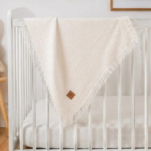Cloud Muslin Baby Blanket, 35x43 in by LaFiny