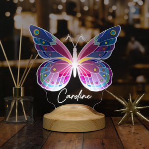 Personalized Butterfly Night Light: Custom Name Lamp for Butterfly Lovers by Drn Gift Store