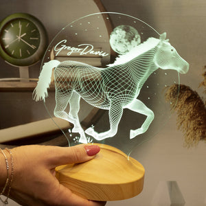 Horse 3D LED Lamp, Gift for Horse Lovers, Horse Art, Horseman Gifts by Drn Gift Store