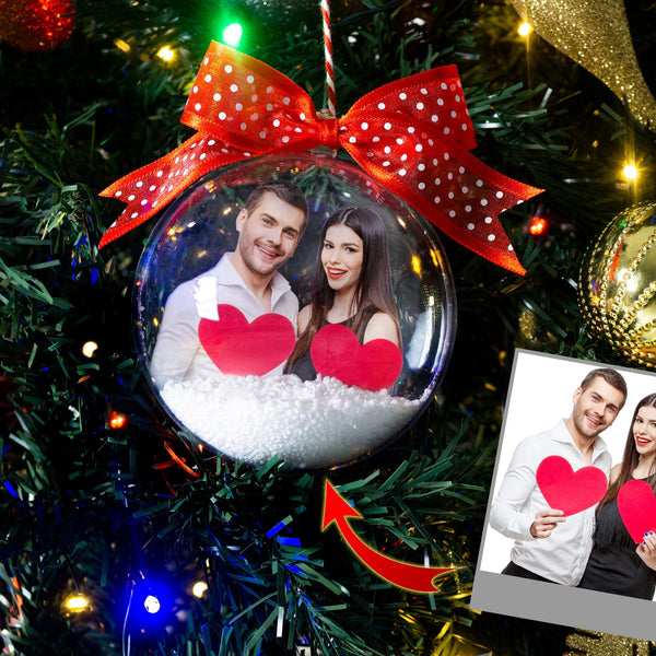 Baby's First Christmas Ball with Photo, Personalized Christmas Ornament by Drn Gift Store