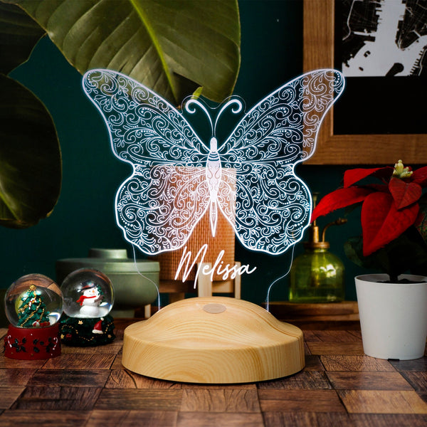 Butterfly Night Light, Butterfly Led Lamp, Kids Bedroom Decor, Nursery Room by Drn Gift Store