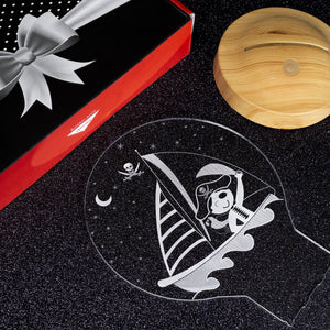 Pirate Boy Night Lamp Personalized, Baby Boy Bedroom Lamp by Drn Gift Store