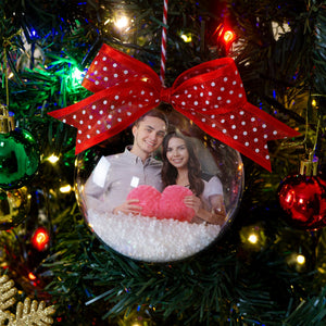 Custom Photo Christmas Ball Ornament by Drn Gift Store