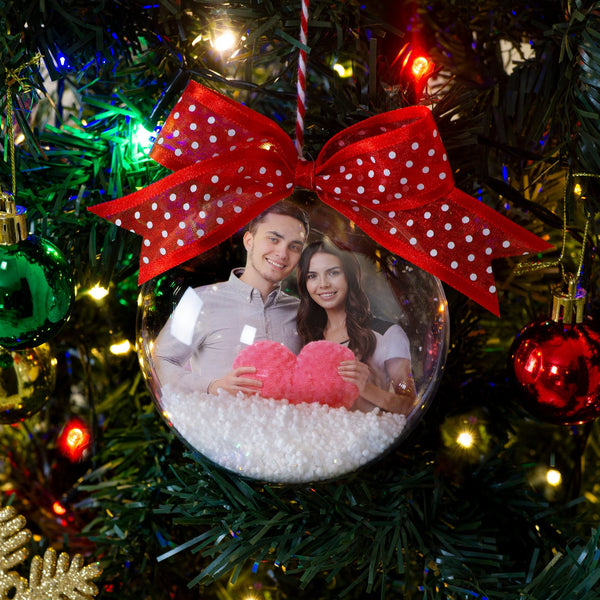 Custom Photo Christmas Ball Ornament by Drn Gift Store