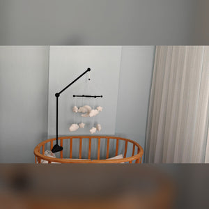 Boucle Baby Mobile: Celestial Moon, Cloud & Star Nursery Decor
