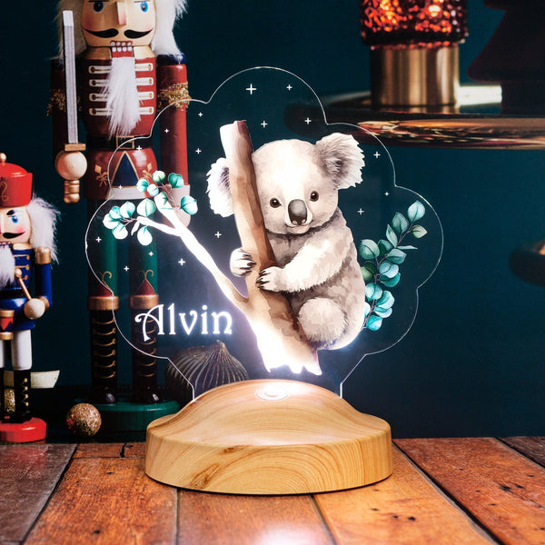 KOALA Night Light Personalized, Lovely Koala Gift for Baby With Name by Drn Gift Store