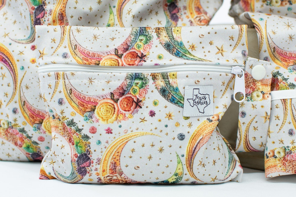 Moon Embroidery - Mini Wet Bag - MOOGCO Baby