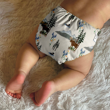 Wilder Cloth Diaper Cover - Moose On The Loose - MOOGCO Baby