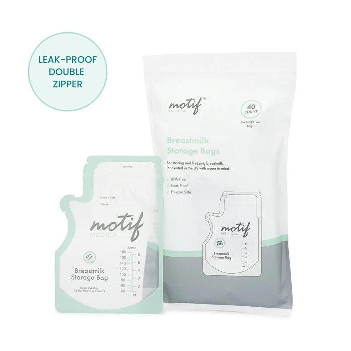 Motif Milk Storage Bags for safe and convenient breast milk storage, ideal for feeding and nursing.