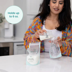 Motif Milk Storage Bags for safe breast milk storage, featuring a convenient design for feeding and nursing.