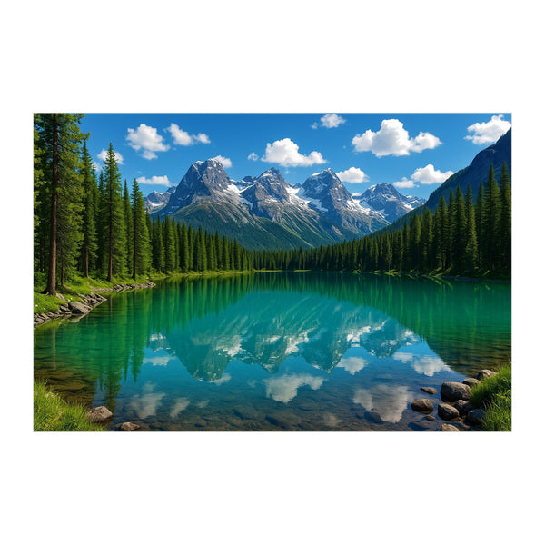 Mountain Wall Mural - product only on white background